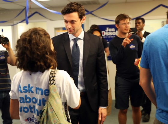 Image: Democratic Congressional Candidate In Georgia's Special Election Jon Ossoff Campaigns In Georgia