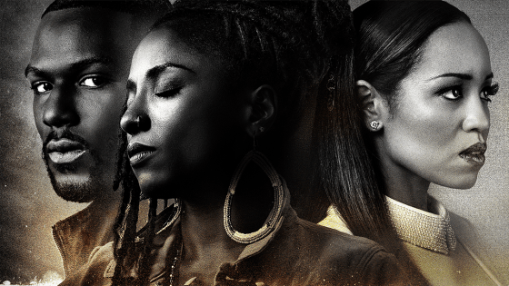 Black and white Photo of three main characters in Queen Sugar