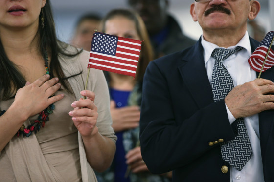Image: Immigrants Become Naturalized US Citizens At Ceremony In New Jersey