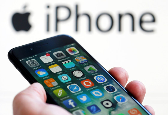 Image: An Apple iPhone with apps