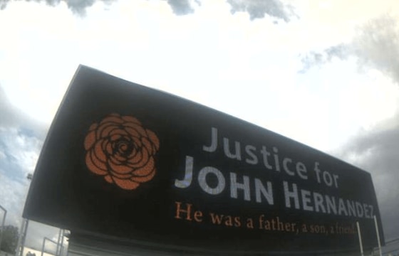 Image: Justice for John Hernandez Billboard