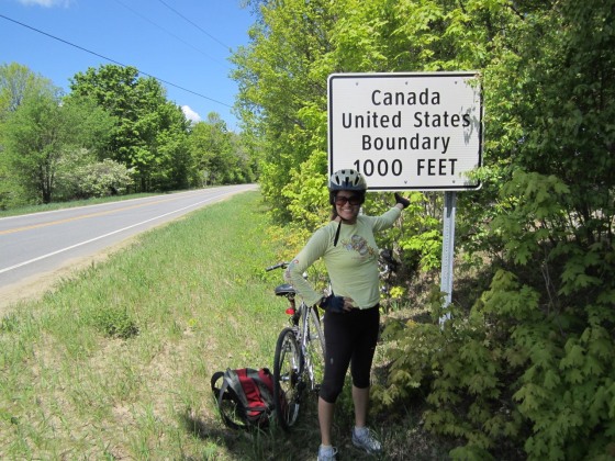 Image: Stephanie Elizondo Griest bikes across U.S./Canada border