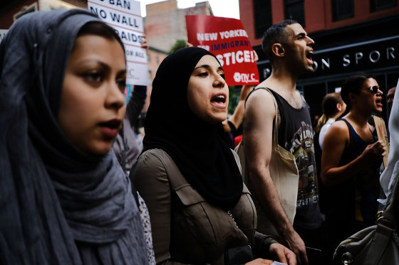 Image: Protesters Rally Against Trump's Travel Ban In New York's Union Square