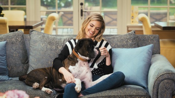 Kate Upton credits her dog Harley with keeping her in shape.