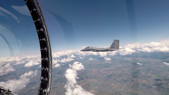 Image: F-15s take part in drills over Romania.