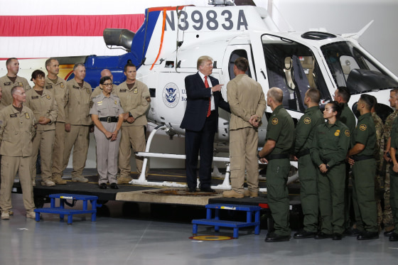 Image: U.S. President Trump participates in a tour of U.S. Customs and Border Protection facility in Yuma, Arizona
