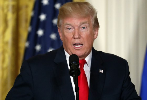 Image: President Donald Trump speaks during a joint news conference with Finnish President Sauli Niinisto