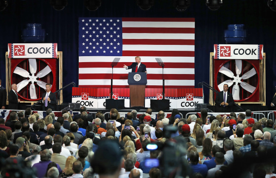 Image: President Donald Trump speaks about tax reform on Aug. 30, 2017, at the Loren Cook Company in Springfield, Missouri