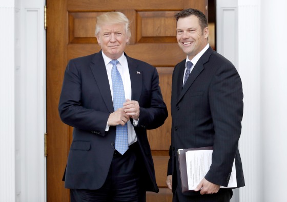 Image: Donald Trump, Kris Kobach
