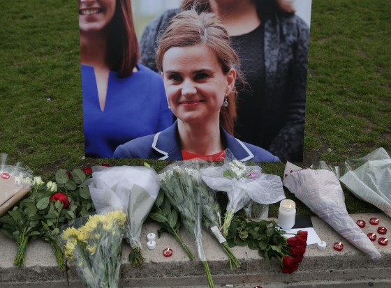 Image: A vigil for slain British lawmaker Jo Cox in 2016
