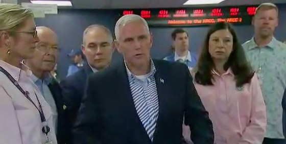 Vice President Mike Pence speaks at FEMA.