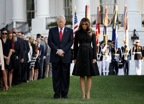 Image: President Trump And Melania Trump Lead Moment Of Silence For 9/11 Victims