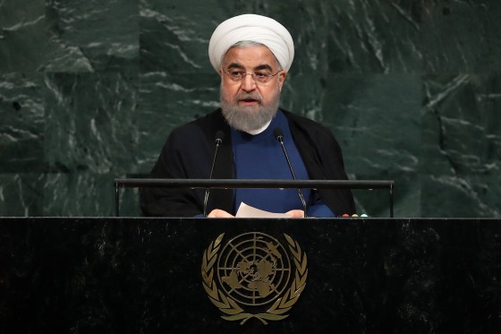 Image: Iran's President Hassan Rouhani addresses the United Nations General Assembly at U.N. headquarters