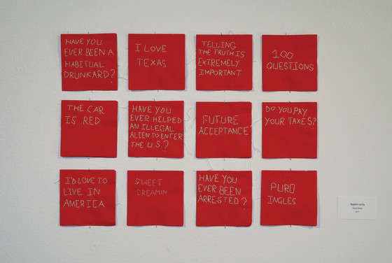 Threaded napkins from Fabiola Valenzuela's "Cake" series.