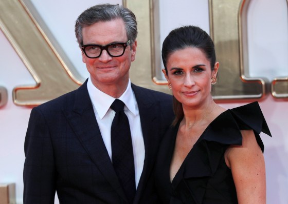 Image: Colin Firth arrives with his wife Livia Giuggioli for the world premiere of \"Kingsman: The Golden Circle\" in London, Britain on Sept. 18, 2017.