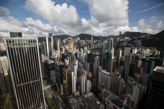 Image: Standard and Poor's lowered its long-term rating on Hong Kong
