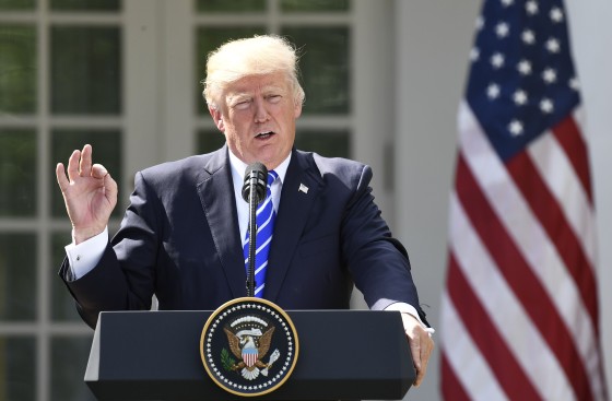 Image: US President Donald Trump holds a joint press conference with Spanish Prime Minister Mariano Rajoy