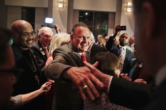 Image: Alabama GOP Senate Candidate Roy Moore Holds Election Night Gathering In Special Election For Session's Seat
