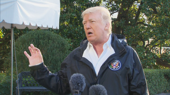 Donald Trump departs the White House on Tuesday.