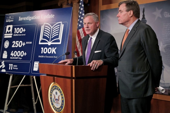 Image: Senate Intelligence Committee Leaders Brief The Media On Russia Investigation