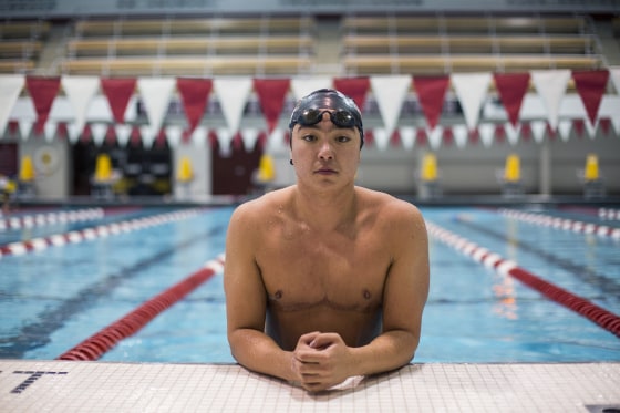 Image: Harvard transgender swimmer Schuyler Bailar.