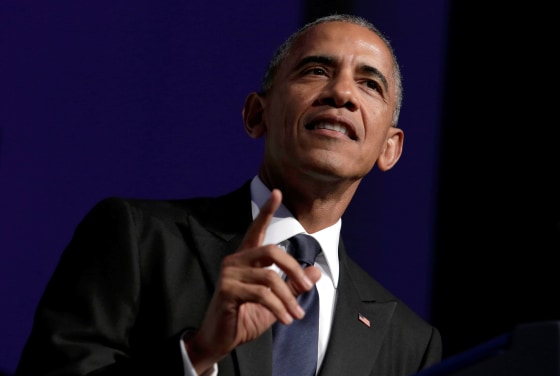Image: U.S. President Barack Obama addresses the Congressional Black Caucus Foundation's 46th annual Legislative Conference Phoenix Awards Dinner