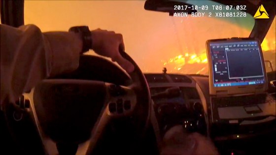 Image: Police Body Cam Wildfire Rescue in Sonoma County