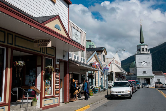 Main street in Sitka, Alaska