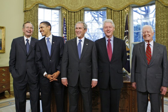 George W. Bush, Barack Obama, Bill Clinton, Jimmy Carter, George H.W. Bush