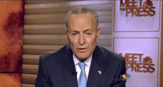 Image: Sen. Chuck Schumer, D-NY, on Meet the Press, OCt. 22, 2017.