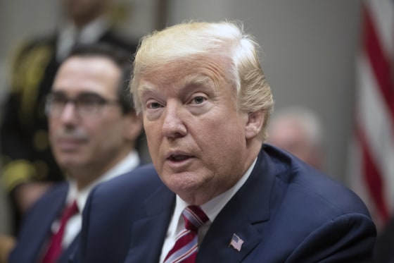 Image: President Donald Trump speaks during a meeting on tax policy with business leaders