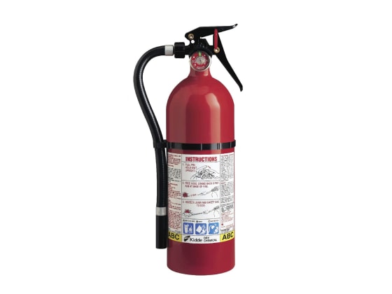 Image: A Kidde plastic handle fire extinguisher