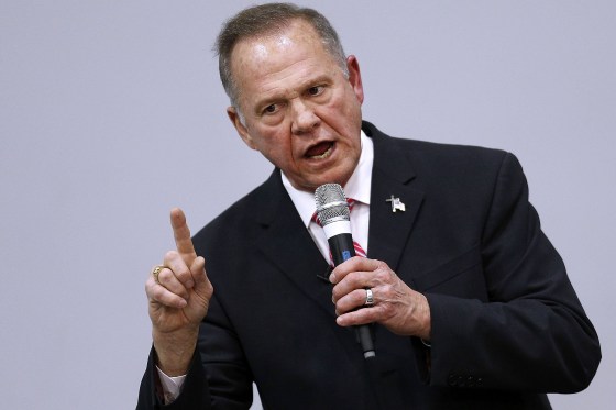 Image: Embattled GOP Senate Candidate Judge Roy Moore Attends Church Revival Service At Baptist Church In Jackson, Alabama