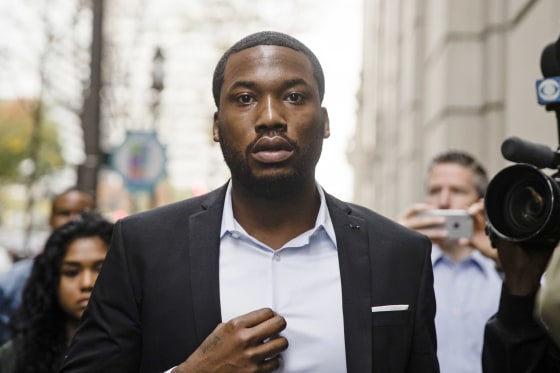 Image: Rapper Meek Mill arrives at the criminal justice center in Philadelphia