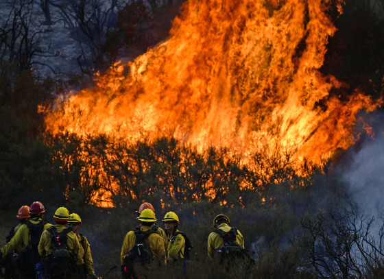 Image: Thomas fire burns in Los Padres National Forest