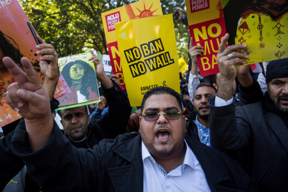 Image: Activists Hold March And Rally Protesting Trump Administration Travel Ban