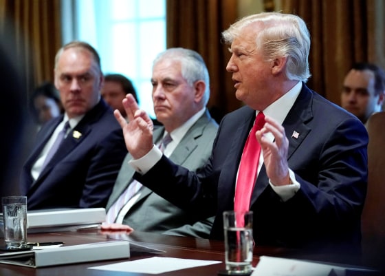 Image: Trump holds a cabinet meeting at the White House in Washington