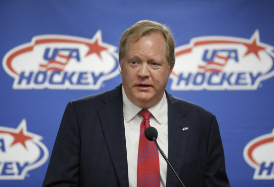 Image: Jim Johannson speaks during a news conference