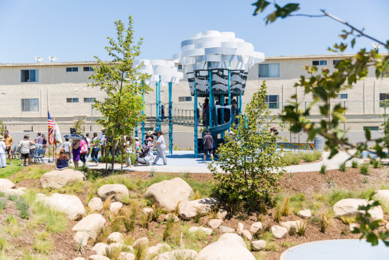 A view of Bicentennial Park in Los Angeles, which was cleaned up under an initiative spearheaded by From Lot to Spot, a group created by Viviana Franco.