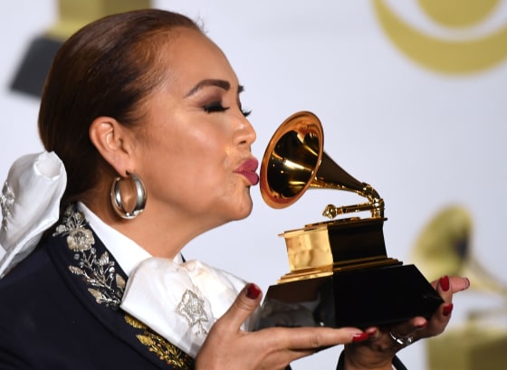 Image: US-ENTERTAINMENT-MUSIC-GRAMMY-PRESSROOM