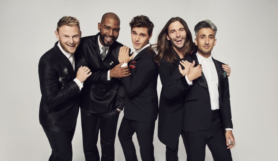 The cast of Netflix's "Queer Eye" reboot includes (L-R) Bobby Berk, Karamo Brown, Antoni Porowski, Jonathan Van Ness and Tan France