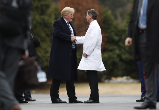 Image: Trump shakes hands with White House physician Dr. Ronny Jackson