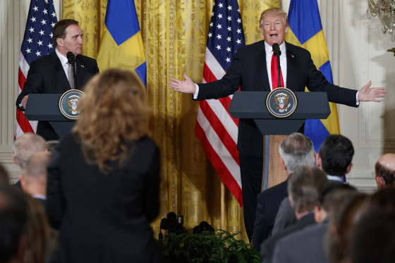 Trump claims vindication for baffling Sweden terror comments last year