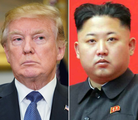 Image: Composite of Donald Trump and Kim Jong Un