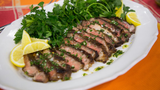 Cast Iron Ribeye Steak with Za atar Chimichurri Recipe