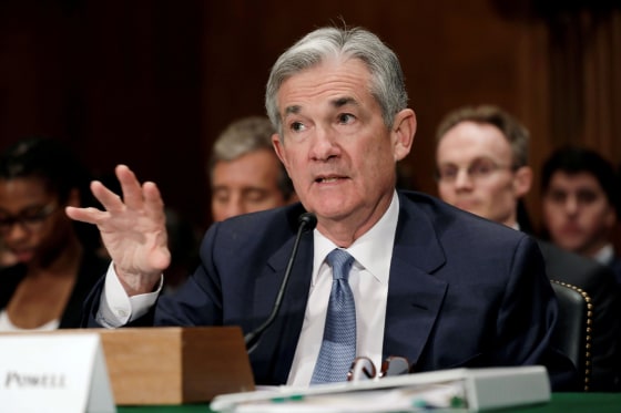 Image: FILE PHOTO: Federal Reserve Board Chairman Jerome Powell testifies before a Senate Banking Housing and Urban Affairs Committee hearing