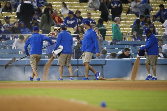 Dodger Stadium Broken Pipe Floods Field with Sewage During Game