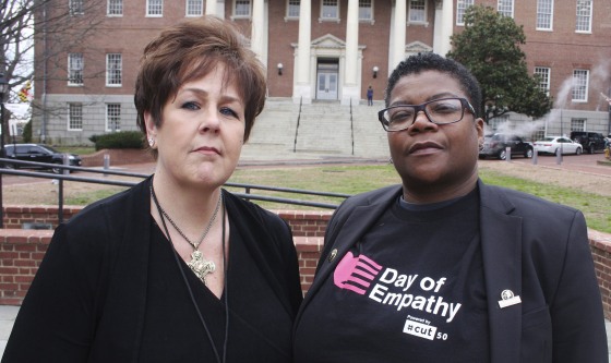 Image: Kimberly Haven, left, and Monica Cooper, two advocates for reforms in correctional facilities, i