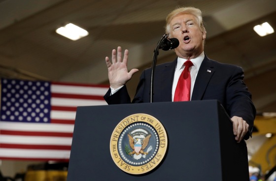 Image: President Donald Trump delivers remarks on the Infrastructure Initiative in Richfield