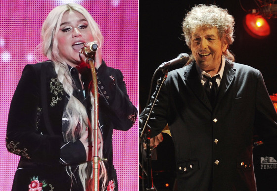Image: Kesha and Bob Dylan